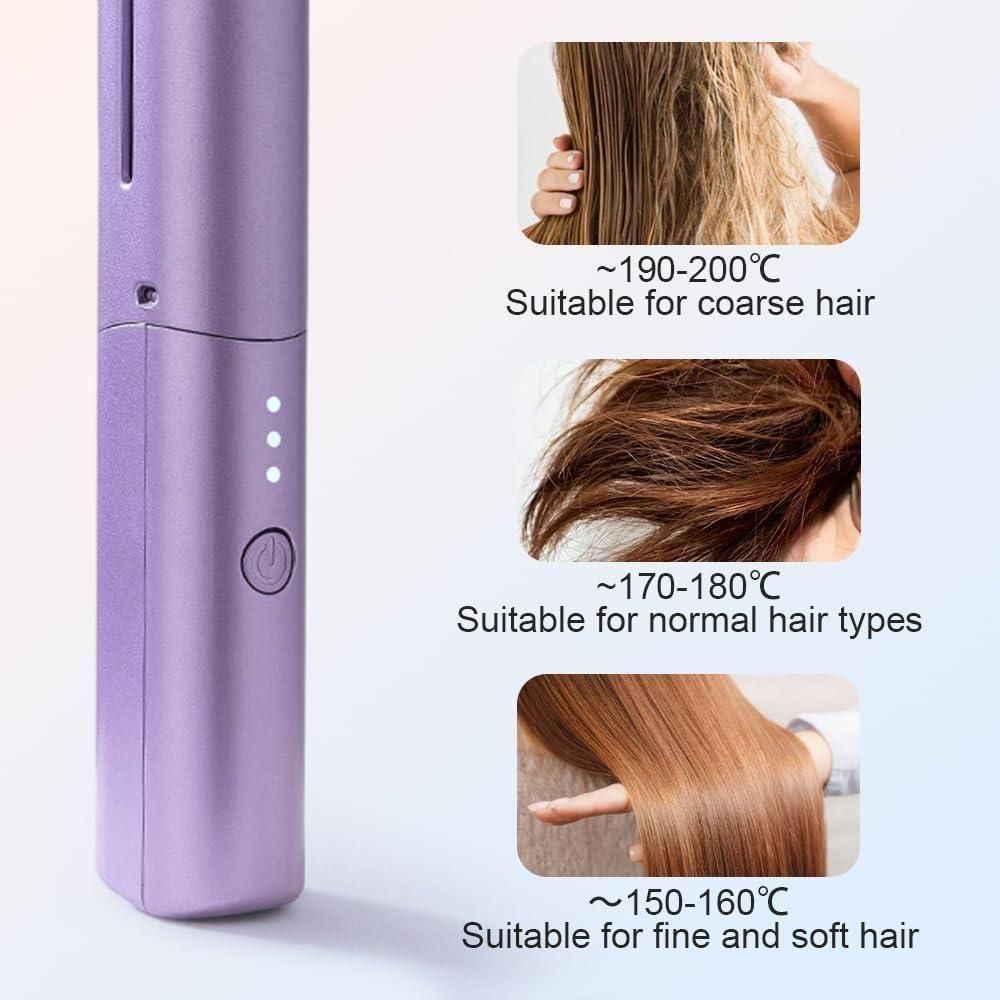 Mini Hair Straightener - Cordless & Rechargeable
